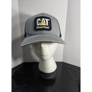 Caterpillar Richardson 112 Snap Back Trucker Cap Adjustable Black/Grey